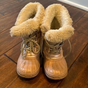 Toddler girl snow boots - light pink